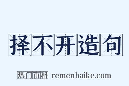 择不开造句是什么意思的图片